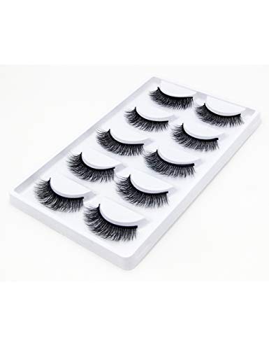 10 Pcs False eyelashes - Faux Mink Fake Eyelashes with Soft & Flattering lash Alpiriral 3D False lashes Give The Most Natural Look