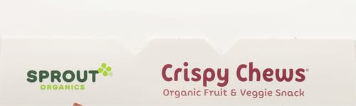 SPROUT ORGANIC BABY FOOD, STAGE 4 TODDLER FRUIT SNACKS, RED FRUIT BEET & BERRY CRISPY CHEWS, 0.63 OZ SINGLE SERVE PACKS (5 COUNT)