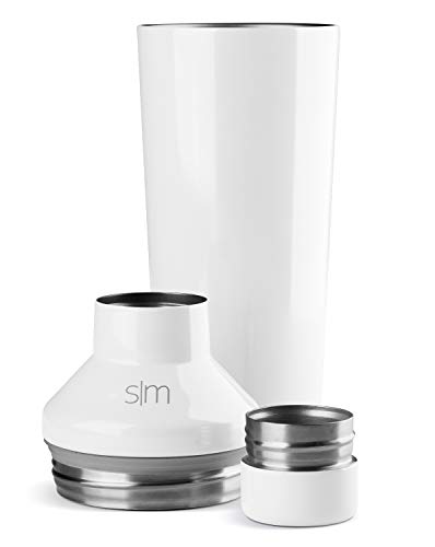 Simple Modern Cocktail Shaker Geschenkset mit Jigger Deckel | Isolierter Boston Martini Mixer Edelstahl… – Bild 3