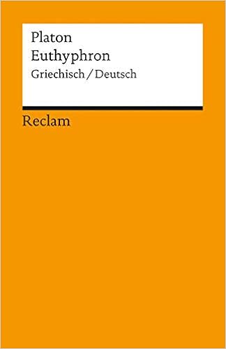 Euthyphron Griech Dt Reclams Universal Bibliothek Amazon De Platon Bucher