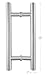 VRSS 304 Stainless Steel Commercial H-Shape/Ladder Style Back to Back Push Pull Door Handle (12