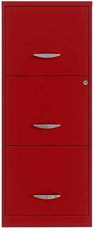 Amazon Com Hirsh Home Office 18 Deep 3 Drawer Vertical File Cabinet With Lock In Red Office Products
