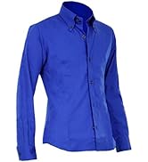 Amazon ドレスシャツ メンズ カラーワイシャツ シャツ スリム 長袖 タイト カジュアル ちょいワル G 04in シャツ 通販