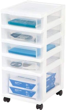 Amazon Com Iris 6 Drawer Storage Cart Organizer White 5 Drawer