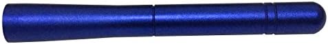 Panpage Carbon Radio Stubby Blue Aluminum Screw Base Alloy Car Stylish Antenna 15mm x 119mm x 10mm For All Brand Car Auto External Accessories