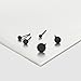 Charisma Stainless Steel Black Round Stud Earrings Pierced Tunnel for Men Women 5 Pairs Set, 3mm-8mm Available
