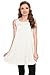 Simlu Womens Sleeveless Loose Fit Tunic Tank Top ,Ivory,Small