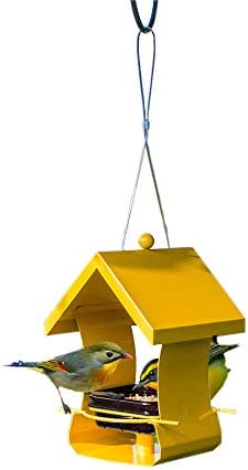 Realsun Garden Hanging Bird Feeders Station Table Seed Station Yellow