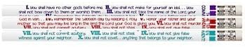 The Ten Commandments - 36 Religious Christian Pencils
