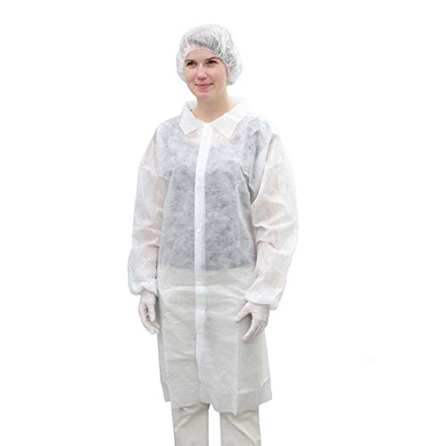 31MQkIF47GL Valutek 100% Spunbound Polypropylene Cleanroom Labcoat (X-Large)