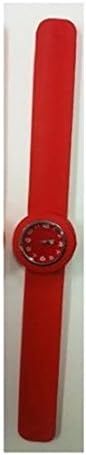 GCB Silicone Slap Strap Watch- Childrens Size- Red