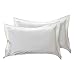 Mayfair Linen European Square Pillow Shams Set of 2 White 600 Thread Count 100% Egyptian Cotton PACK OF 2 Euro 26 x 26 Bright WHITE Pillow shams Cushion Cover, Cases Super Soft Decorative