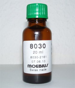 Oil for wall clocks, pendulums, regulators, alarm clocks. Swiss made.
