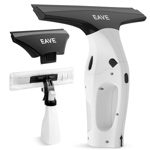 Eave Window Vac Kit, Window Cleaning Equipment with 17cm & 28cm Suction Nozzles, 2000pa Window Vacuum Cleaner Cordless with 45min Battery Life & 270ml Water Tank, Suitable for Windows, Mirrors, WC07