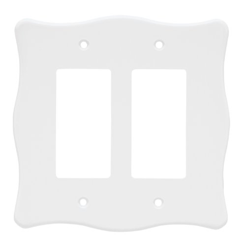Brainerd 64600 Nylon Double Decorator Wall Plate/Switch Plate/Cover, White
