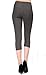 VIV Collection Plus Size Printed Brushed Capris (Charcoal Gray)