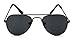 Baby Boy Girl Classic Aviator Style Retro Metal Sunglasses (Gun Metal/Black Lens 0-9 Months)