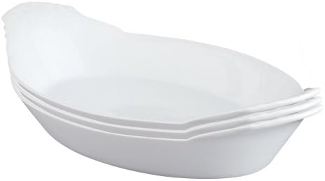 HIC Harold Import Co. 98021-3 HIC Porcelain Oval Au Gratin (Set of 3), 1 EA