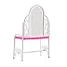 Blackzone Dressing Table Chair Furniture Accessories Set for Barbie Dolls Kids Toy House