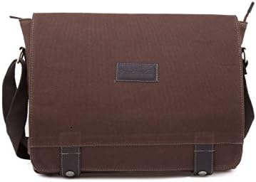 Protrude Vintage 13 inch canvas laptop messenger bag - Brown