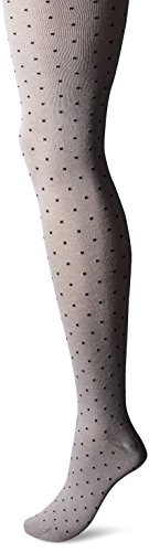 Sock Lab Women's Ditzy Birdseye Tight, Charcoal Blue, Small