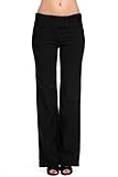 2LUV Women's Sleek and Trendy Dress Slacks Black M (65400)