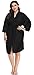 Salon Robes Smocks for Clients-Black, Hair Color Cape- Kimono Style, with Black Salon Barber Hand Cotton Towels