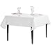 LinenTablecloth 54-Inch Square Polyester Tablecloth White