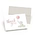 Baby Shower Thank You Cards (Set of 10 Cards + Envelopes) - Watercolor Elephant & Balloon - by Palmer Street Press (Pink)
