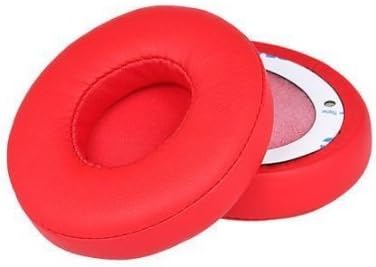 Replacement Earpad Cushion Ear Pads Compatible with Beats Solo 2 Wireless Headphone by Dr. Dre ONLY, Memory Foam (1 Pair, Red)