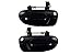 PT Auto Warehouse HY-3234S-RP - Outside Exterior Outer Door Handle, Smooth Black - Rear Left/Right Pair