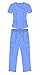 G Med Women's Y-Neck Scrub 2 Pockets Top and Pant 2 PC Fashion Sets