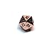 yyounyh Solid Metal Copper Color D20 Polyhedral Dice Single Die