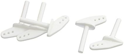5Pcs RC Plane Parts White Nylon Micro Control Horns 12 x 7 x 12mm