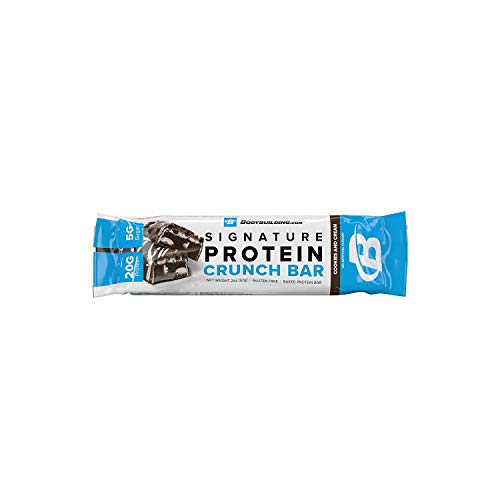 Bodybuilding.com Cookies and Cream Signature Protein Crunch Bar | 20g Whey Protein Low Sugar | Gluten Free No Artificial Flavors | 1 Sample Bar