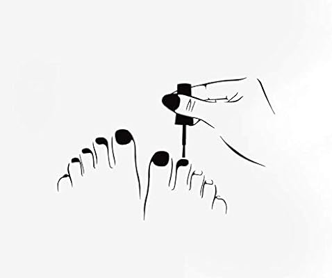 Karrybizi 2pcs Wall Decal Pedicure Girls Beauty Salon Vinyl Wall