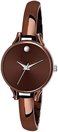 BID Analogue Round Dial Brown Plated Bracelet Women 's Wrist Watch