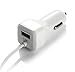 iPhone Car Charger, [Apple MFI Certified] Lighting Car Charger for iPhone 6S / 6S Plus, 6, 6 Plus, SE, 5, 5S, iPad Pro, Air 2, Mini 3 ,with Extra USB Port (White)