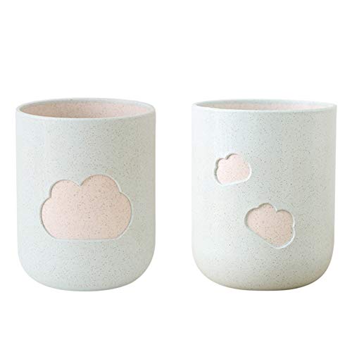 Finance Plan Big Promotion Lovely Cloud Wheat Straw Toothbrush Toothpaste Holder Couple Home Water Cup Green - Thumbnail 7