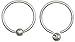 Set of 2 Rings: 18g Surgical Steel 3/8