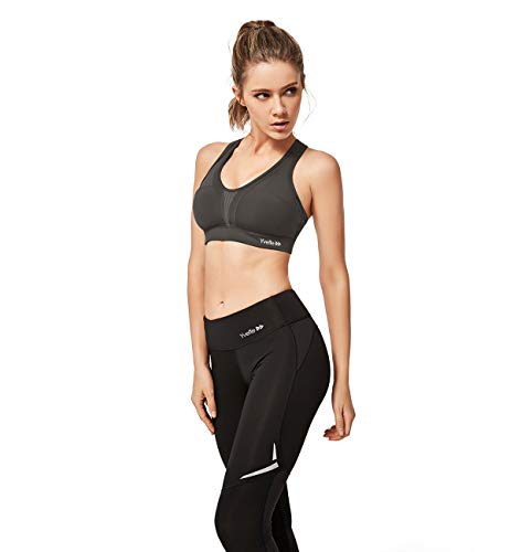 Yvette Strappy Criss Cross Back Sports Bras High Impact Adjustable Workout Bra for Plus Size Women, 57A, L(DF) - Thumbnail 4