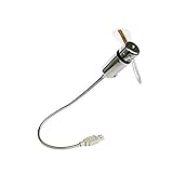 WINOMO Mini USB LED Cooling Flashing Fan Programmable Edit Word for PC Laptop (Silver)