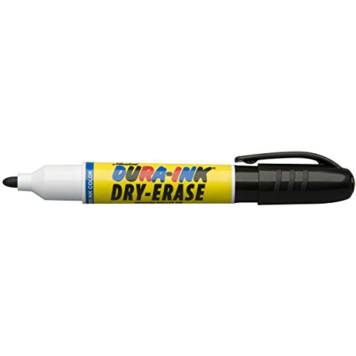 Markal 96571 Dura-Ink Dry Erase Ink Marker with 1/8" Bullet Tip, Black (Pack of 12) - Thumbnail 2