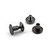 100 Pack Chicago Screws Solid Brass Accessories Nail Rivet Chicago Button for DIY Leather Decoration Round Head Stud Screw Black