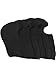 6 Pcs Ski Mask Full Face Cover Balaclava Summer Face Covering Ice Silk UV Protection for Men Outdoor Cycling Running Hood(Black)