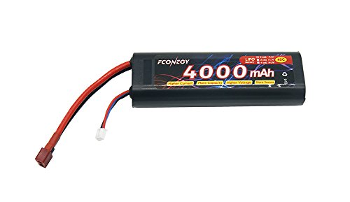 Fconegy 2S 7.4V 4000mAh 40C Hardcase Lipo Battery Pack with Deans Plug for RC Car RC Truck RC Boat, RC Hobby
