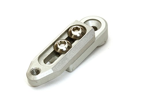 Integy RC Model Hop-ups C27144SILVER Alloy Machined Adjustable Length Servo Horn 24T for Hitec Servo (r=20-27mm)