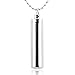 Zysta Stainless Steel Sealed Cylinder Tube Locket Cremation Urn Ashes Filler Holder Container Memorial Pendant Necklace 27 inches Chain Link