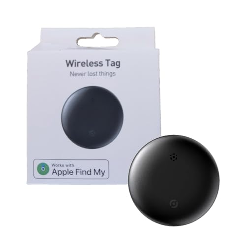Item Tracker, Compatible with Apple Find My, Not Real-time GPS, Base on Millions of iOS Devices, BLE Assisted Tracking, MFi Certified, Black (4 Trackers and 4 Accessories)