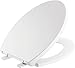 Delta Faucet Morgan Elongated Slow-Close White Toilet Seat with Non-Slip Seat Bumpers, White 811903-WH primary